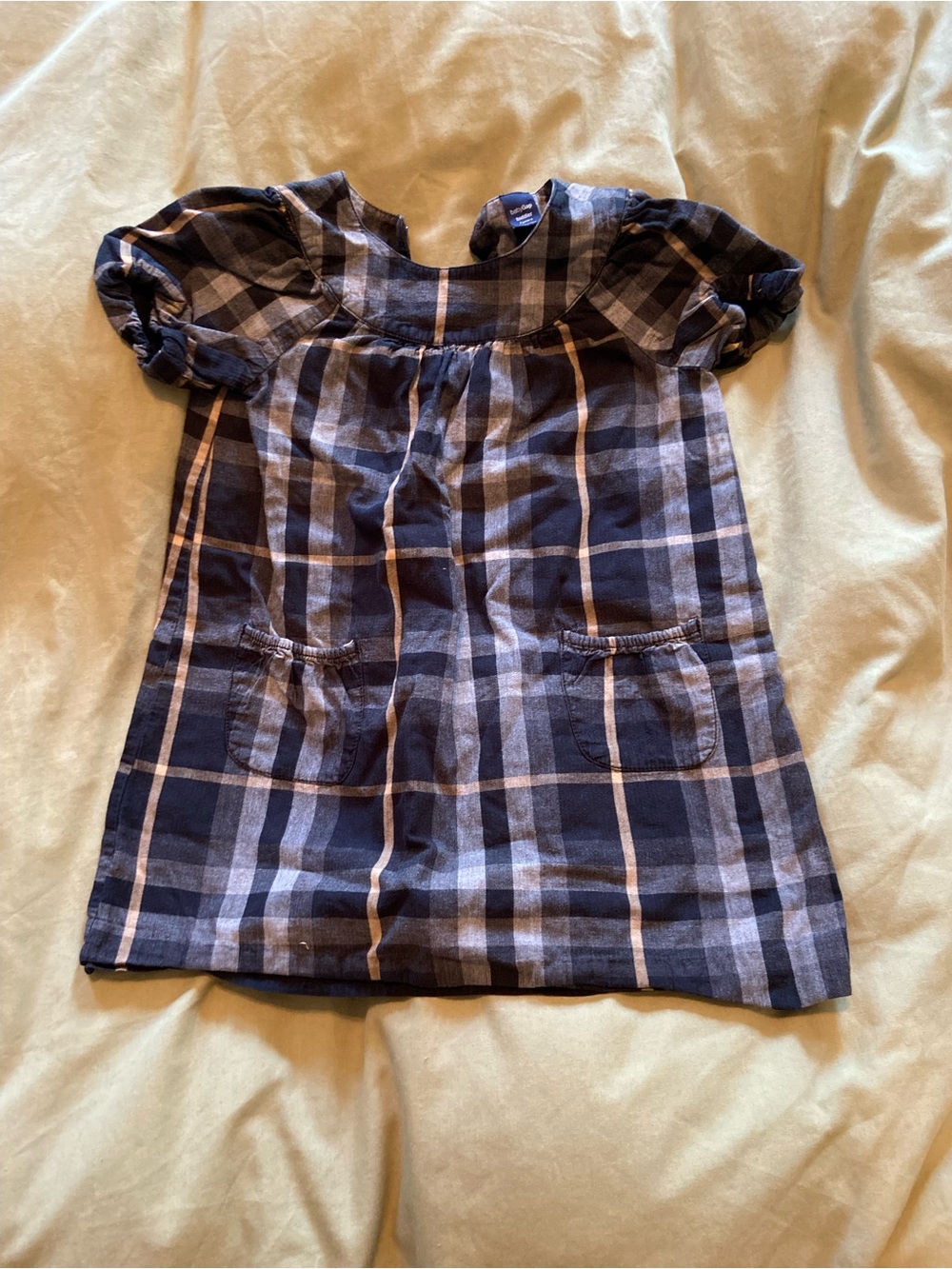 Baby Gap 3T Black/Gold/Grey double layer dress